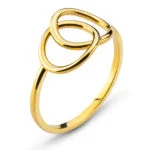 Anello in oro giallo 750 doppio cerchio