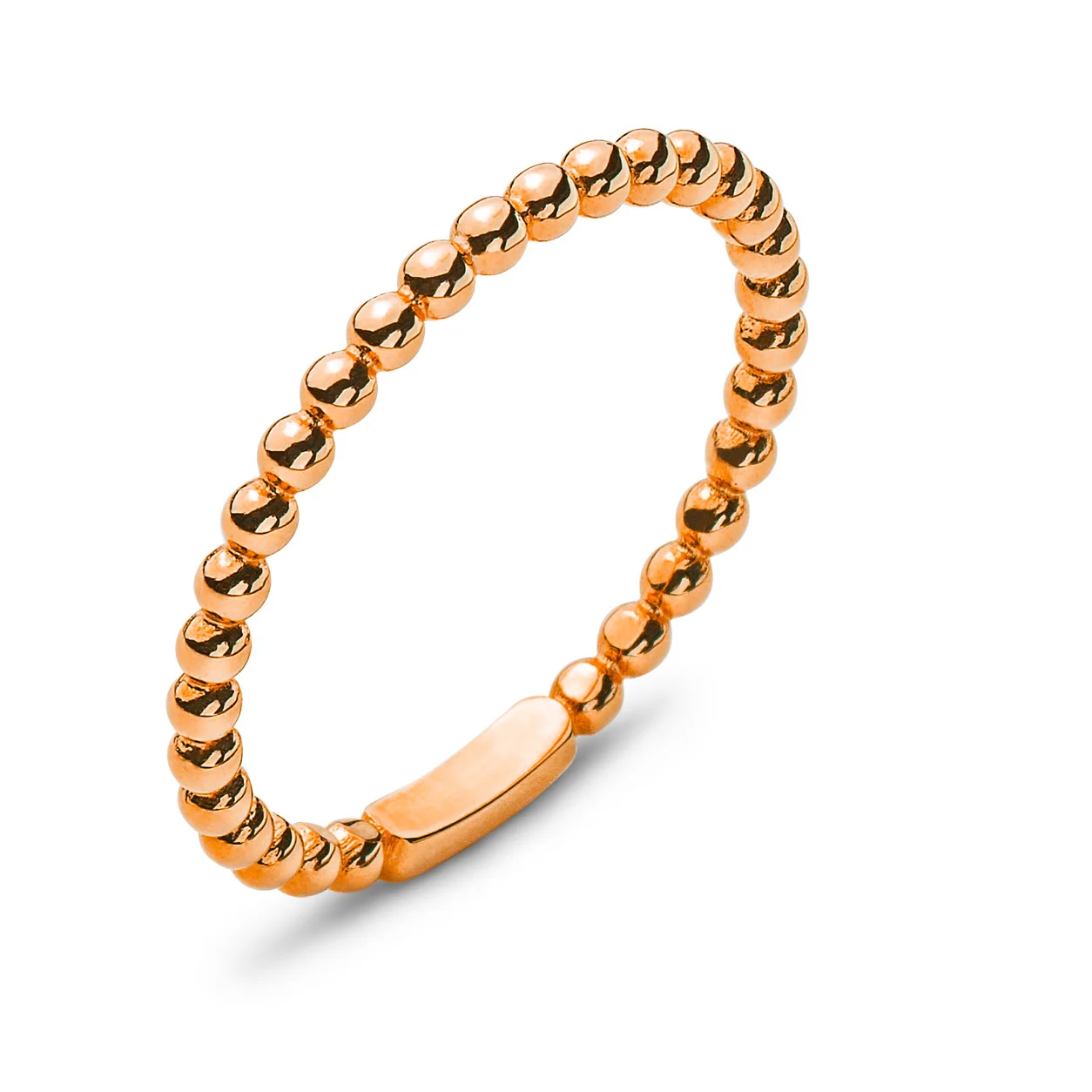 Ring red gold 750, ball ring, 1.65mm – Image 1