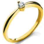 Anello solitario oro giallo 750 H SI 0.11ct.