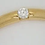 Solitaire ring tension setting yellow gold 750 H SI 0.10ct.