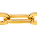 Schweizer handgefertigtes modisches ovales Charm-Armband aus 18 Karat Gelbgold