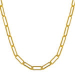 Trendige ovale Charm-Halskette aus 18 Karat Gelbgold