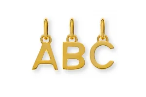 18K Gold Letter "A" to "Z" Pendant – Image 2