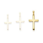 Pendente Bold Cross in oro giallo 750/18k