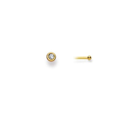 Lünette besetzt Diamantpiercing in Gelbgold 750/18k
