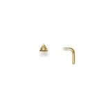 Diamond Triangle screw stud in Yellow gold 750/18k