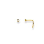 Nose Twist 2.5mm in oro giallo 750/18k con zirconi