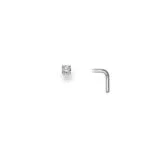 Piercing diamant torsadé en or blanc 750/18k