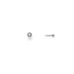 Piercing d'oreille diamant en or blanc 750/18k