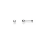 Circle Nose stud 2.5mm in white gold 750/18k