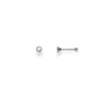 Piercing de nez 2.5mm en or blanc 750/18k avec zircone