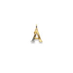 A letter Diamond Pendant Bicolor gold 750/18k