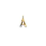 A letter Diamond Pendant Bicolor gold 750/18k