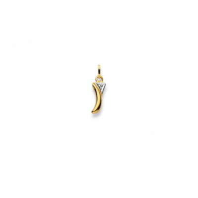 I Buchstabe Diamant Gold Anhänger Gold Bicolor 750/18k