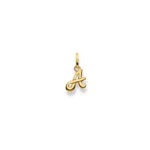 Une lettre Pendentif Simple et Belle Or Jaune 750/18k