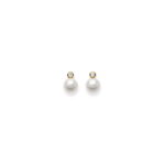 Boucles d'oreilles en perles de diamant avec or 750