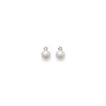 Diamond Pearls Earring with 750 gold
