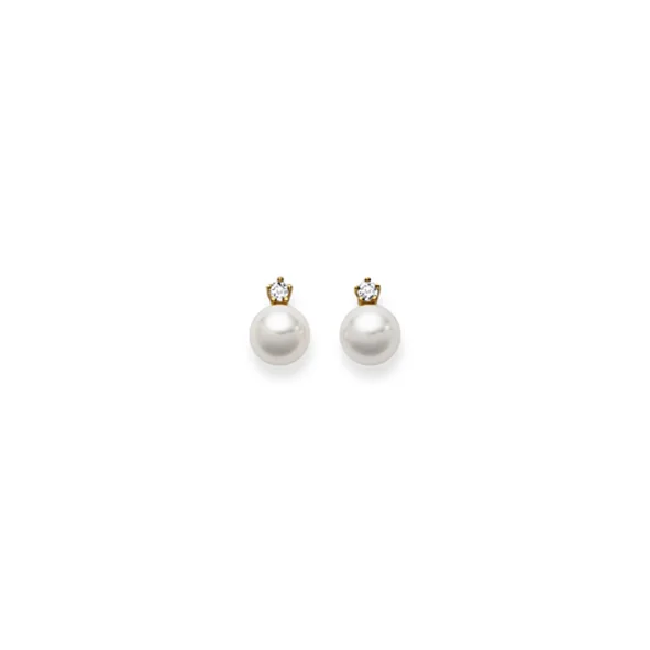11612261 Diamond Pearls Earring with 750 gold - Image 1