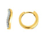 Orecchini a cerchio con oro 750