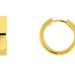 Boucles d'oreilles créoles avec or 750