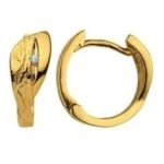 Boucles d'oreilles créoles avec or 750