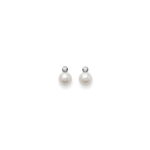 Boucles d'oreilles en perles de diamant avec or 750