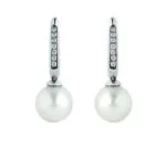 Diamond Pearls Earring with 750 gold