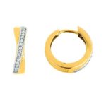 Orecchini a cerchio con oro 750
