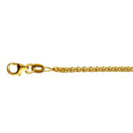 Collier Chaîne 40 cm Zopf 2.1 mm Or Jaune 750