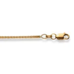 Chain Necklace  45 cm Panzer sanded 1.5 mm Yellow Gold 750