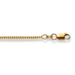 Chain Necklace  50 cm Panzer sanded 1.7 mm Yellow Gold 750