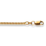 Chain Necklace  45 cm Panzer sanded 2.3 mm Yellow Gold 750