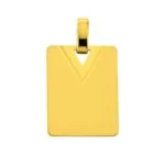 Pendente Rettangolo da incidere in oro giallo 750