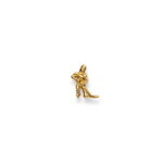 Single Stud earring Ice Hockey in 750 yellow gold