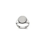 Men Classic Ring in white Gold 750