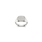 Klassischer Herrenring in Weißgold 750