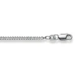 Chain Necklace  42 cm Panzer sanded 2.3 mm White Gold 750