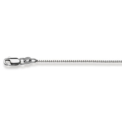 Collana Catena 50 cm Venezianer 4-kant 0,9 mm Oro Bianco 750