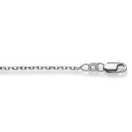 Chain Necklace  40 cm Anker sanded 1.7 mm White Gold 750