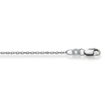 Chain Necklace  42 cm Anker sanded 1.1 mm White Gold 750