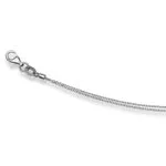 Collier Chaîne 42 cm Anker Rond 0.6 mm Or Blanc 750