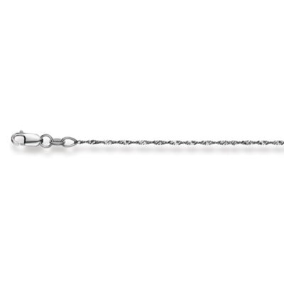 Collier Chaîne 38 cm Chaîne Singapour 1,2 mm Or Blanc 750