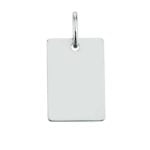 Pendentif Rectangle à graver en or blanc 750