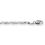 Bracciale Catena Figaro 19 cm Oro Bianco 750