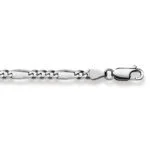 Chain Bracelet  Figaro 19 cm White Gold 750