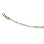 Kette Halskette 45 cm Anker rund 0,6 mm bicolor Gold 750