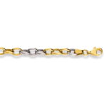 Bracciale Catena Anker 19 cm bicolore Oro 750