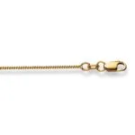 Chain Necklace  45 cm Panzer sanded 1.2 mm Yellow Gold 585