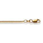 Chain Necklace  45 cm Panzer sanded 1.7 mm Yellow Gold 585