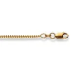 Chain Necklace  45 cm Panzer sanded 1.7 mm Yellow Gold 585
